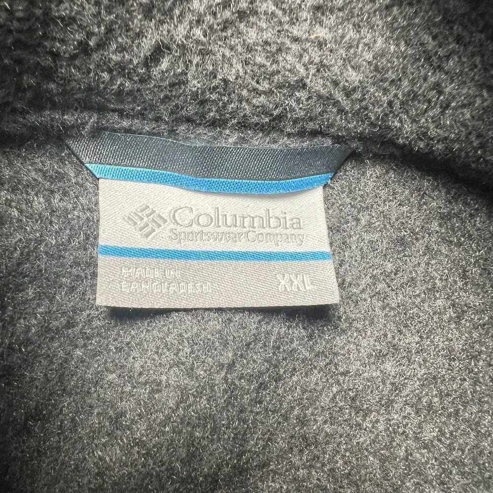 Columbia Sportswear Gray Fleece Pockets Full Zip Jacket Adult Regular Size XXL - Picture 10 of 11